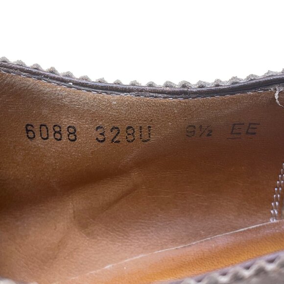 Salvatore Ferragamo Men’s Brown Leather & Suede Wingtip Brogue Oxfords Sz 9.5EE - Picture 5 of 8